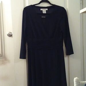 Evan Picone Classic Black Long Sleeve Dress